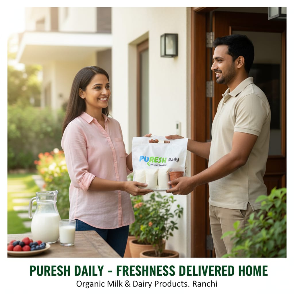 Fresh Dairy Products Home Delivery in Ranchi – Direct from Farm to Your Home.